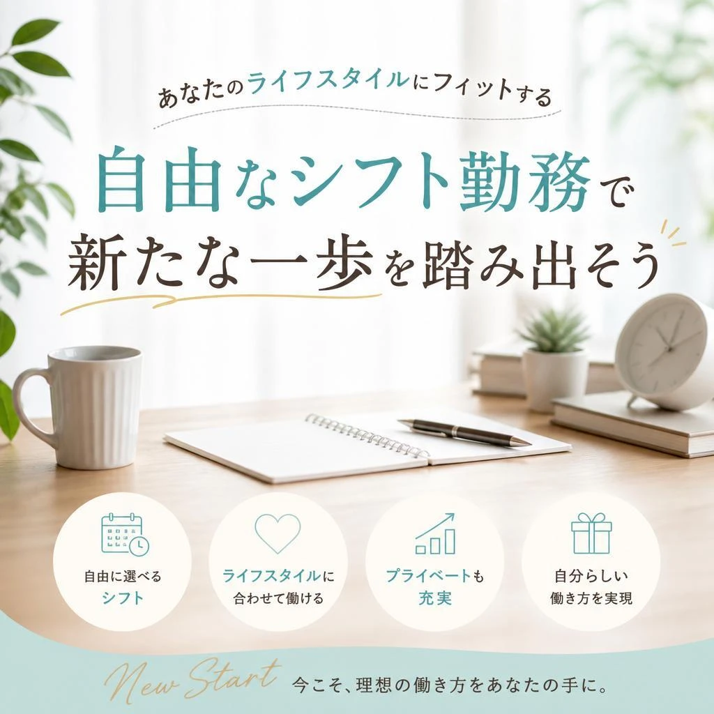 あなたのライフスタイルにフィットする自由なシフト勤務で新たな一歩を踏み出そう