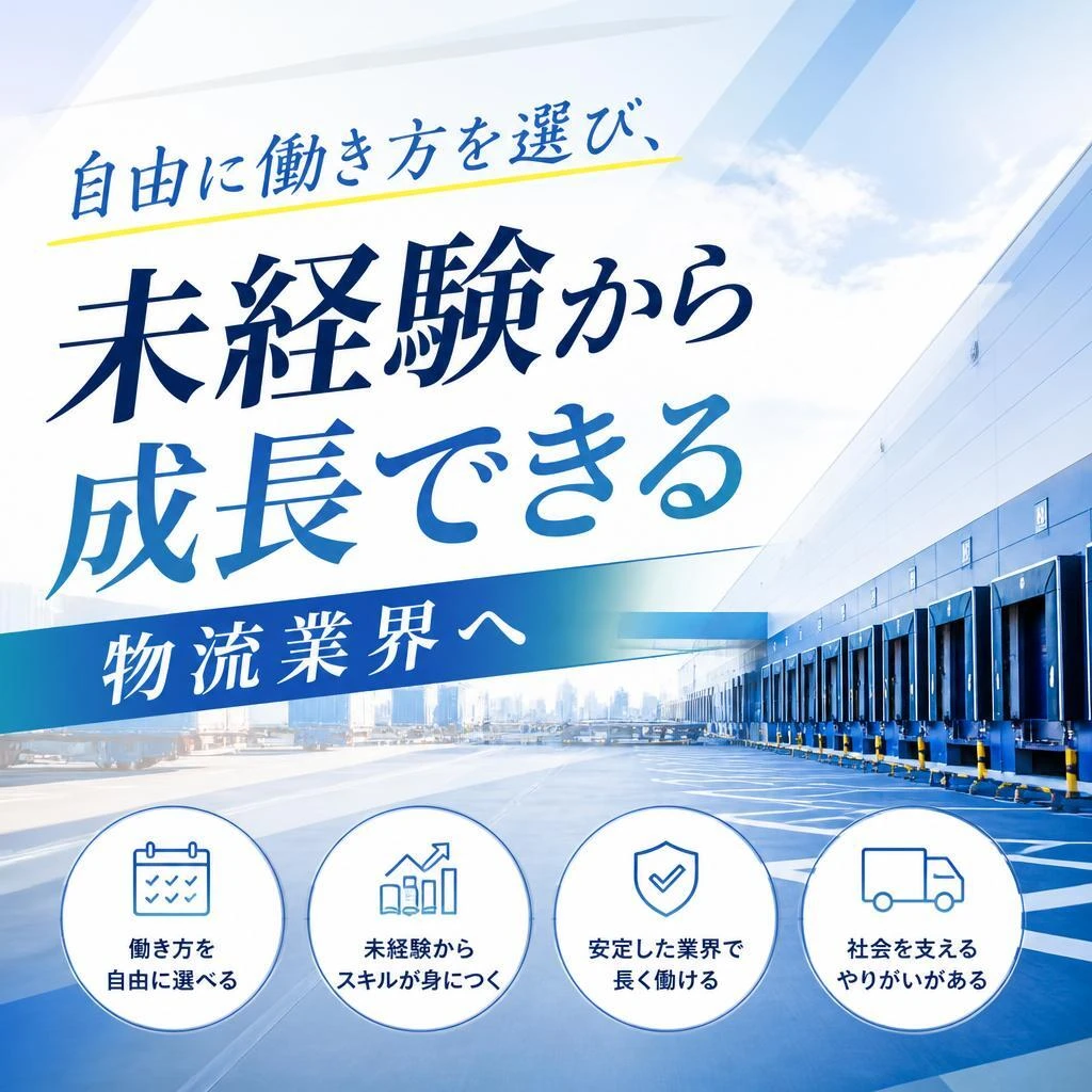 自由に働き方を選び、未経験から成長できる物流業界へ