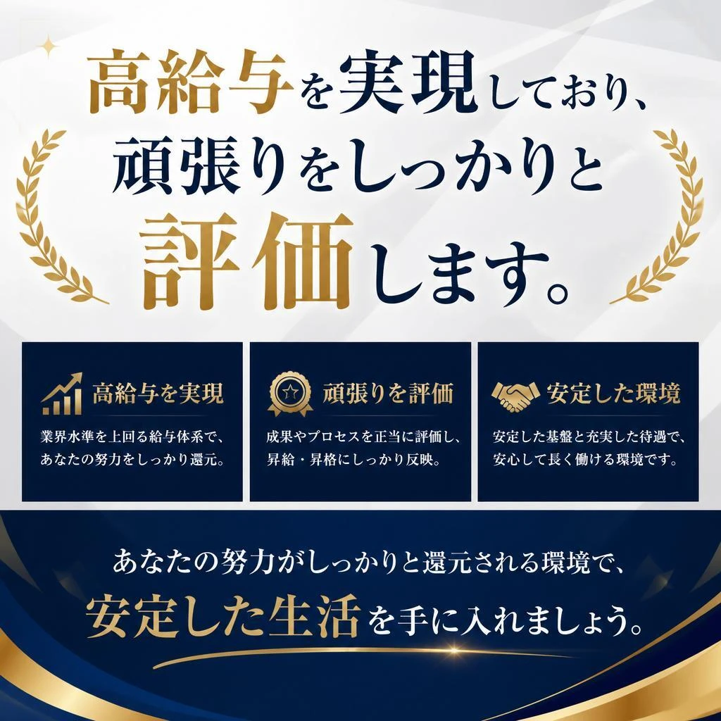 高給与で安定した生活を実現