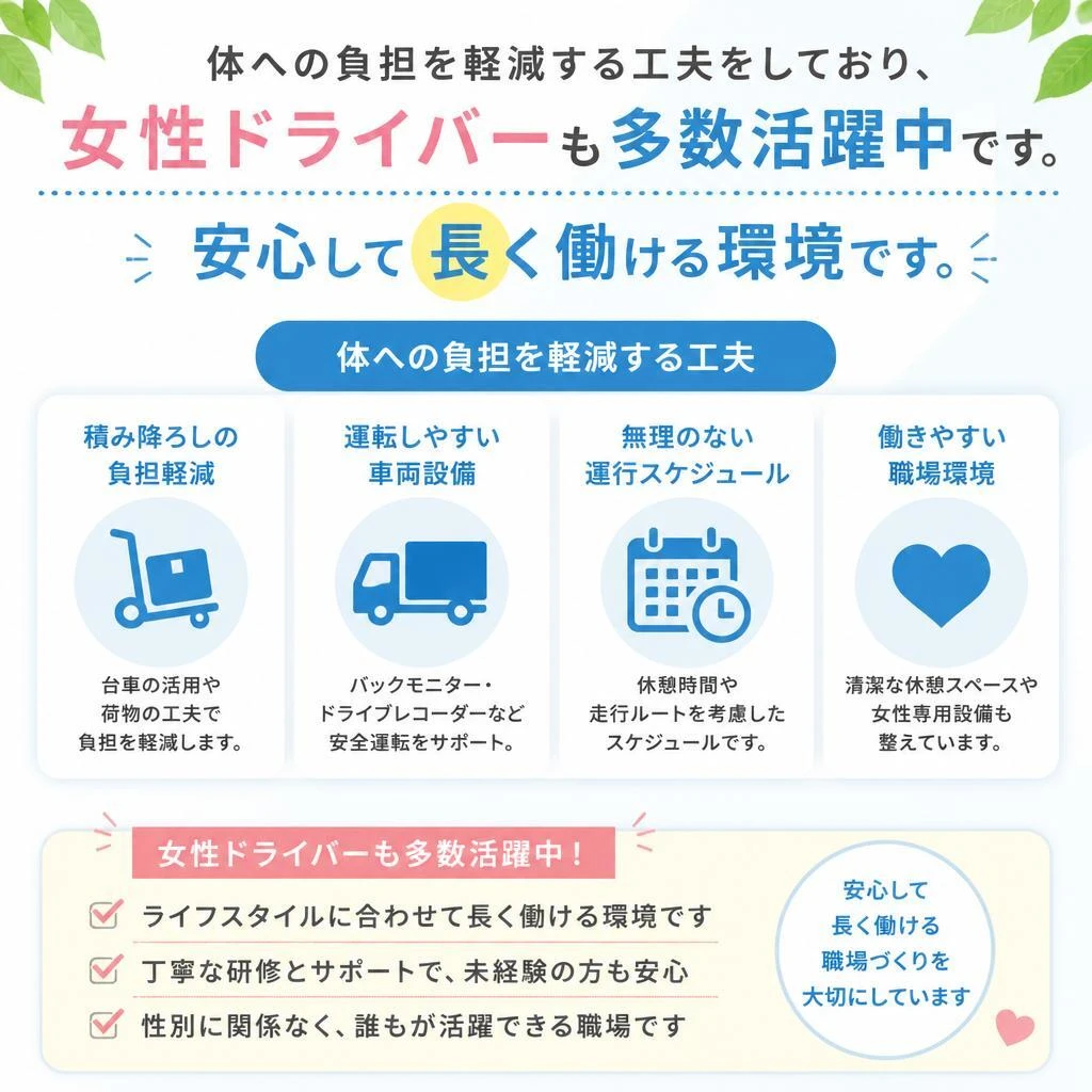 女性も活躍できる職場環境