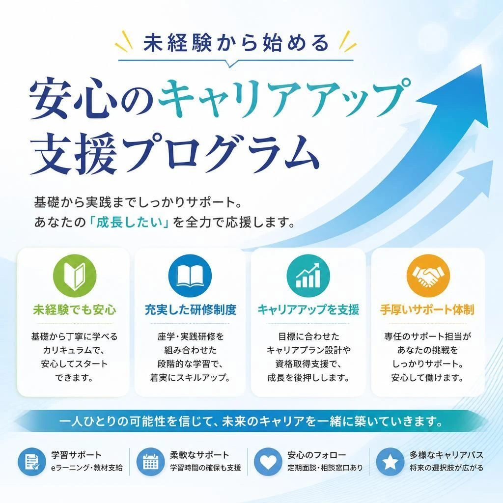 未経験から始める安心のキャリアアップ支援プログラム