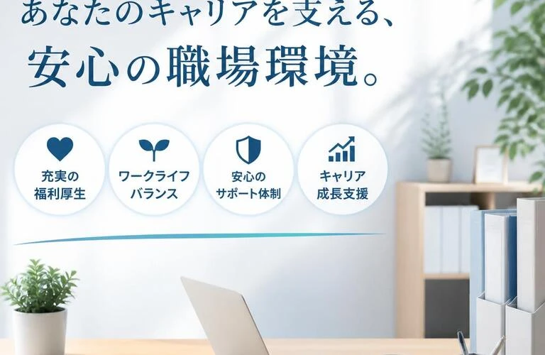 あなたのキャリアを支える、安心の職場環境。