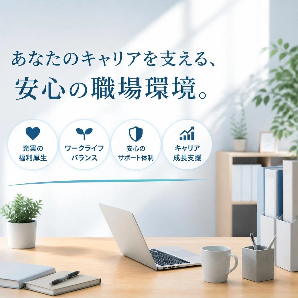 あなたのキャリアを支える、安心の職場環境。