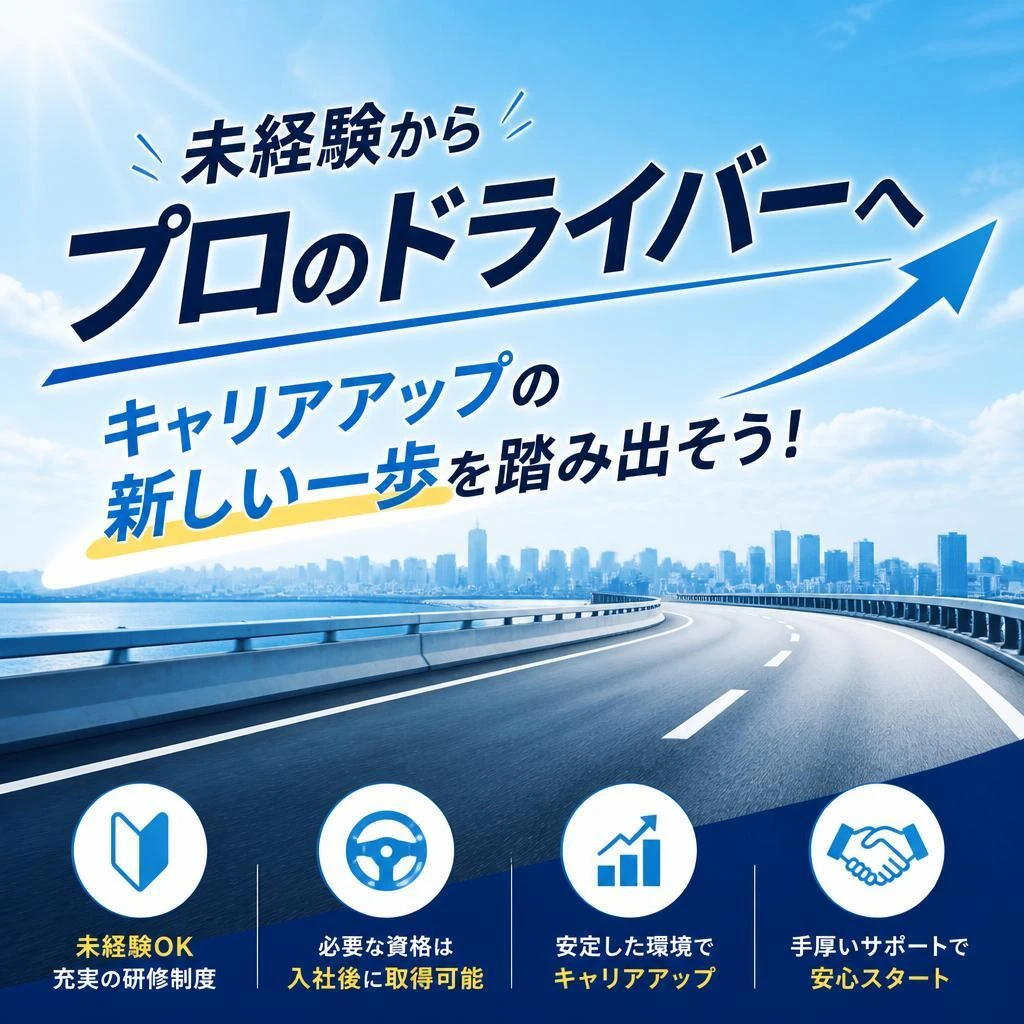 未経験からプロのドライバーへ、キャリアアップの新しい一歩を踏み出そう！