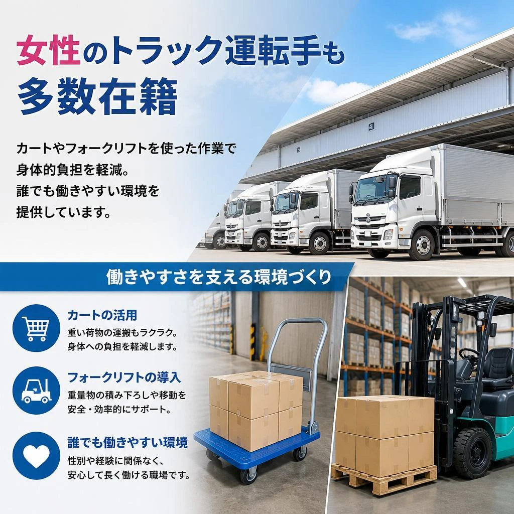 女性ドライバーが活躍する職場