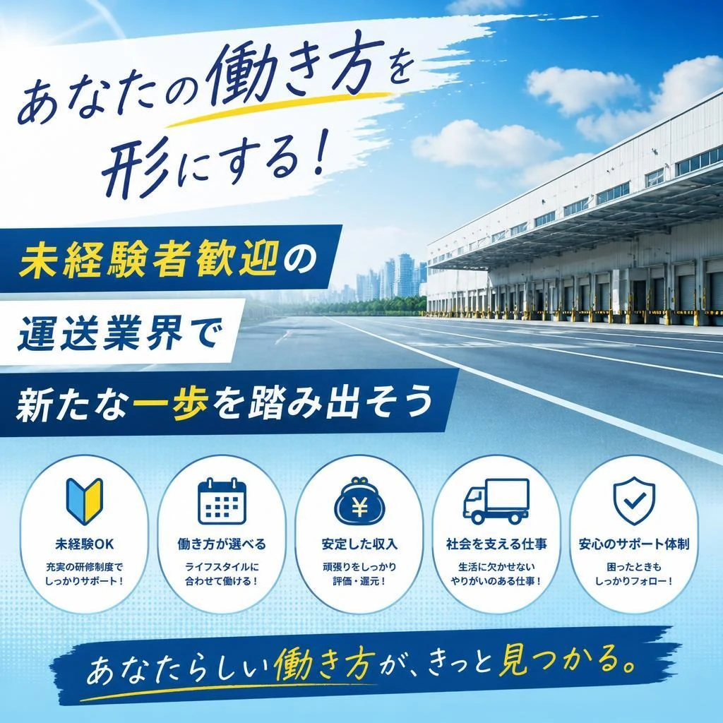 あなたの働き方を形にする！未経験者歓迎の運送業界で新たな一歩を踏み出そう