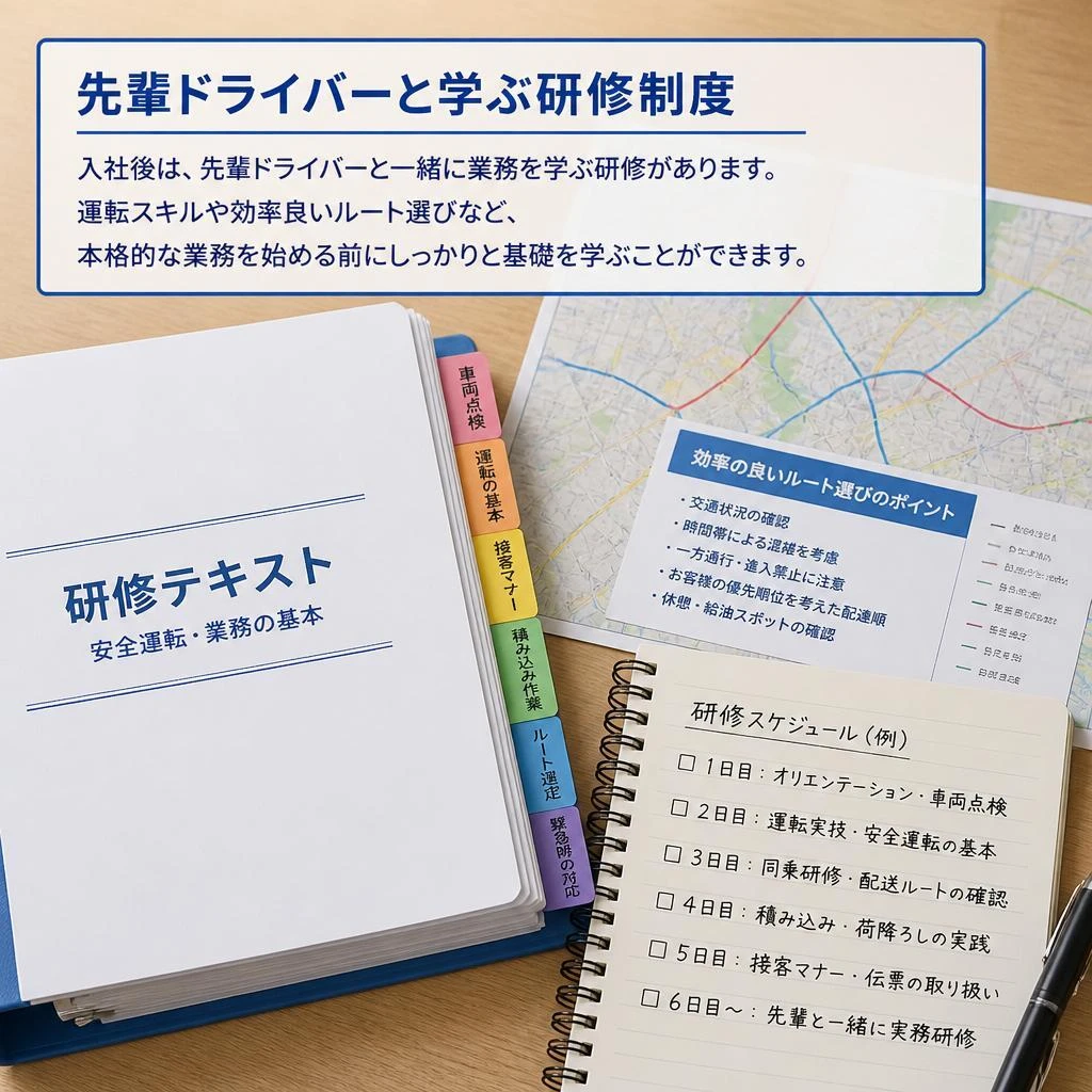 安心の研修制度でスムーズなスタート
