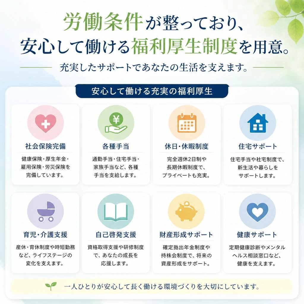 安心の福利厚生
